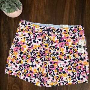 crown & ivy Colorful Leopard Print Women's Shorts